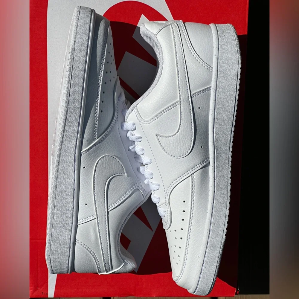 NEW Nike Court Vision Low Next Nature All White - Mens US 8 | Womens US 9.5